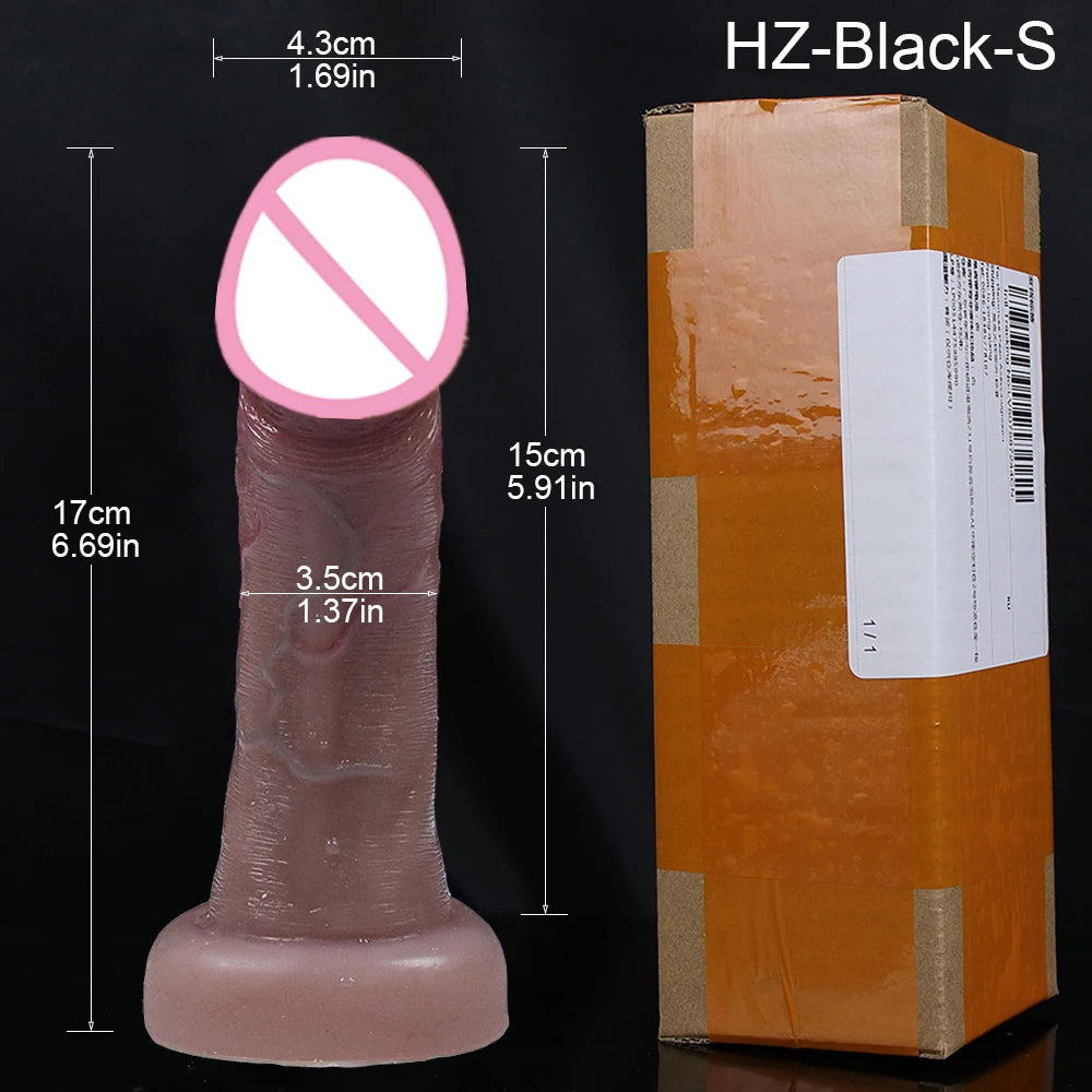 Realistic Dildos Big Glans With Suction Cup Vagina Anal Sex Toys For Woman Strapon Soft Penis Butt Plug Adults Cock Masturbator