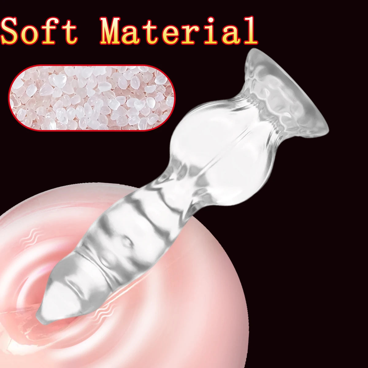 Dog Knot Dildo Soft Anal Plug Realistic Dildo Anal Trainer Adult Sex Toys with Strong Suction Cup Anus Dilator Masturbator