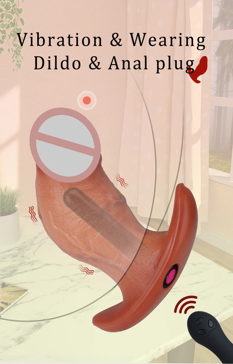 Sex Toys For Men Women Huge Dildo Anus Expansion Silicone Butt Plug Prostate Massager Vagina Big Dick Vibrating Dildo Anal Plug