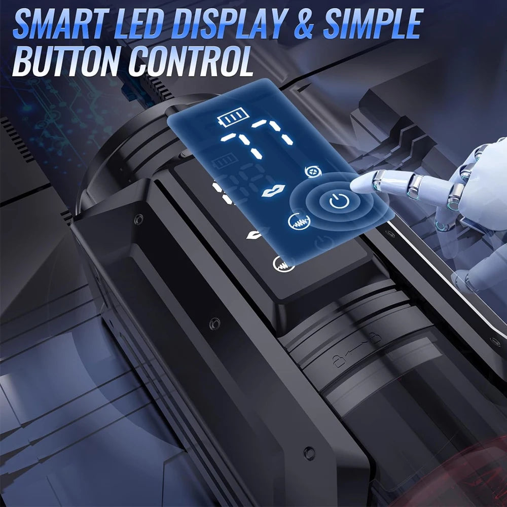 Male Sex Toys for Men with Upgrade 7 Vacuum Pump & 7 Thrusting Rotating Vibrating Sucking Licking LCD Adult Toys Mens Sex Toys