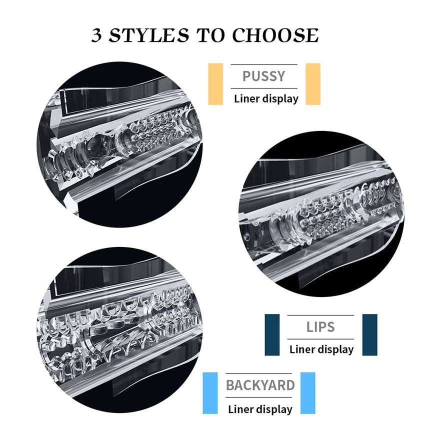 Male Masturbators Soft Pussy Sex Toys Real Vagina Adult Endurance Exercise Erotic Vacuum Pocket Masturbation Cup For Adult Men