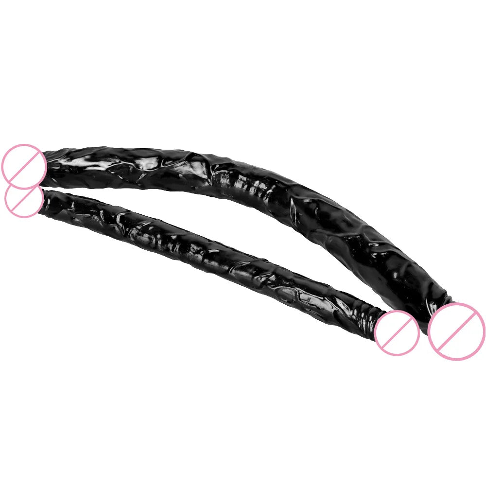 Double-headed Dick Simulated Dildo Rubber Penis Lesbian Pussy Dilated Penetration-anal Masturbation Sexy Adult Female But-pluk