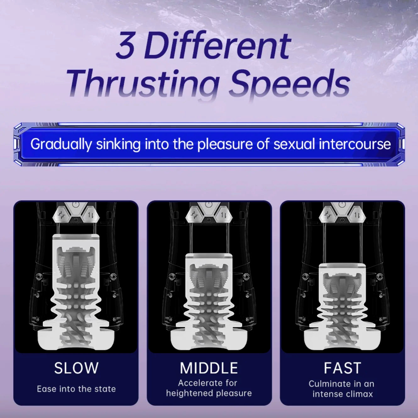 DRY WELL Sex Toys for Men Penis Pump - Male Masturbator Stroker with 3 Thrusting & 9 Vibration Adult Toys, Pocket Pussy for Men