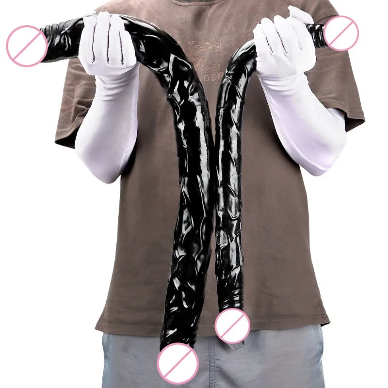 Double-headed Dick Simulated Dildo Rubber Penis Lesbian Pussy Dilated Penetration-anal Masturbation Sexy Adult Female But-pluk