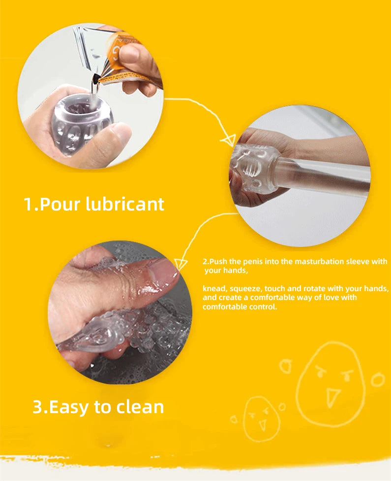 Masturbation Cup for Men Soft Male Exercise Penis Massage Sexy Pocket Pussy Blowjob Toy Vagina Adult Goods 18+