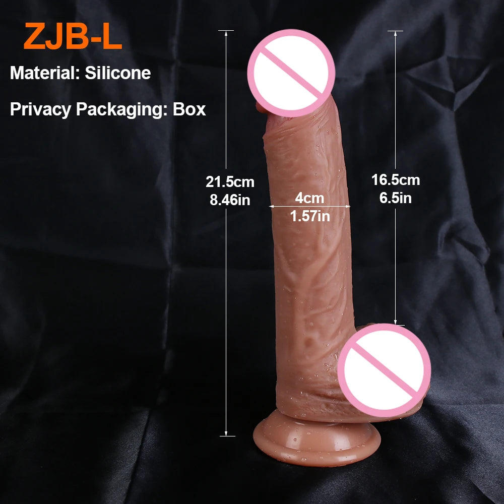 Realistic Dildos for Women Skin Testicles Dildo Anal Vaginal Stimulation Strapon Big Penis Adult Supplies Sex Toys for Woman