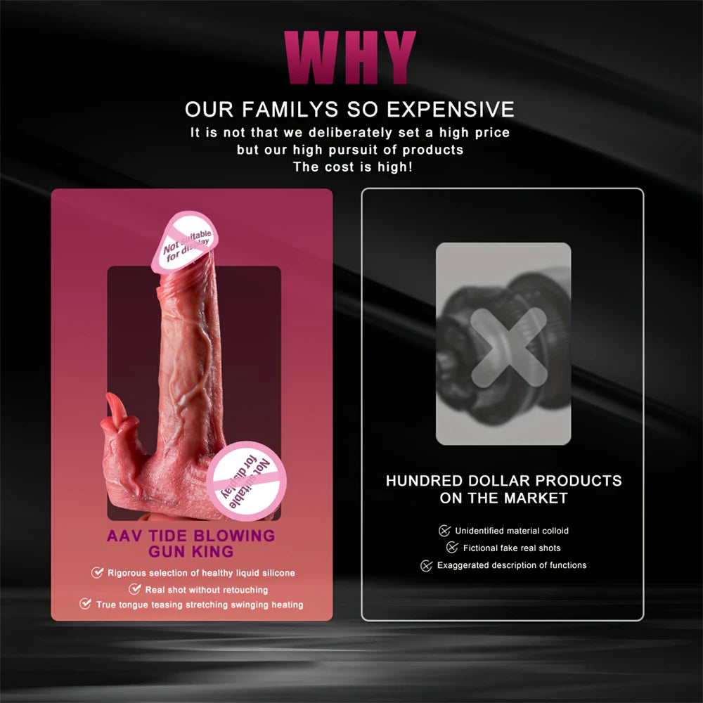 Licking Vibrator Realistic Thrusting Dildo Female Masturbator Remote Control Anal Plug Massager G-Spot Stimulation Adult Sex Toy