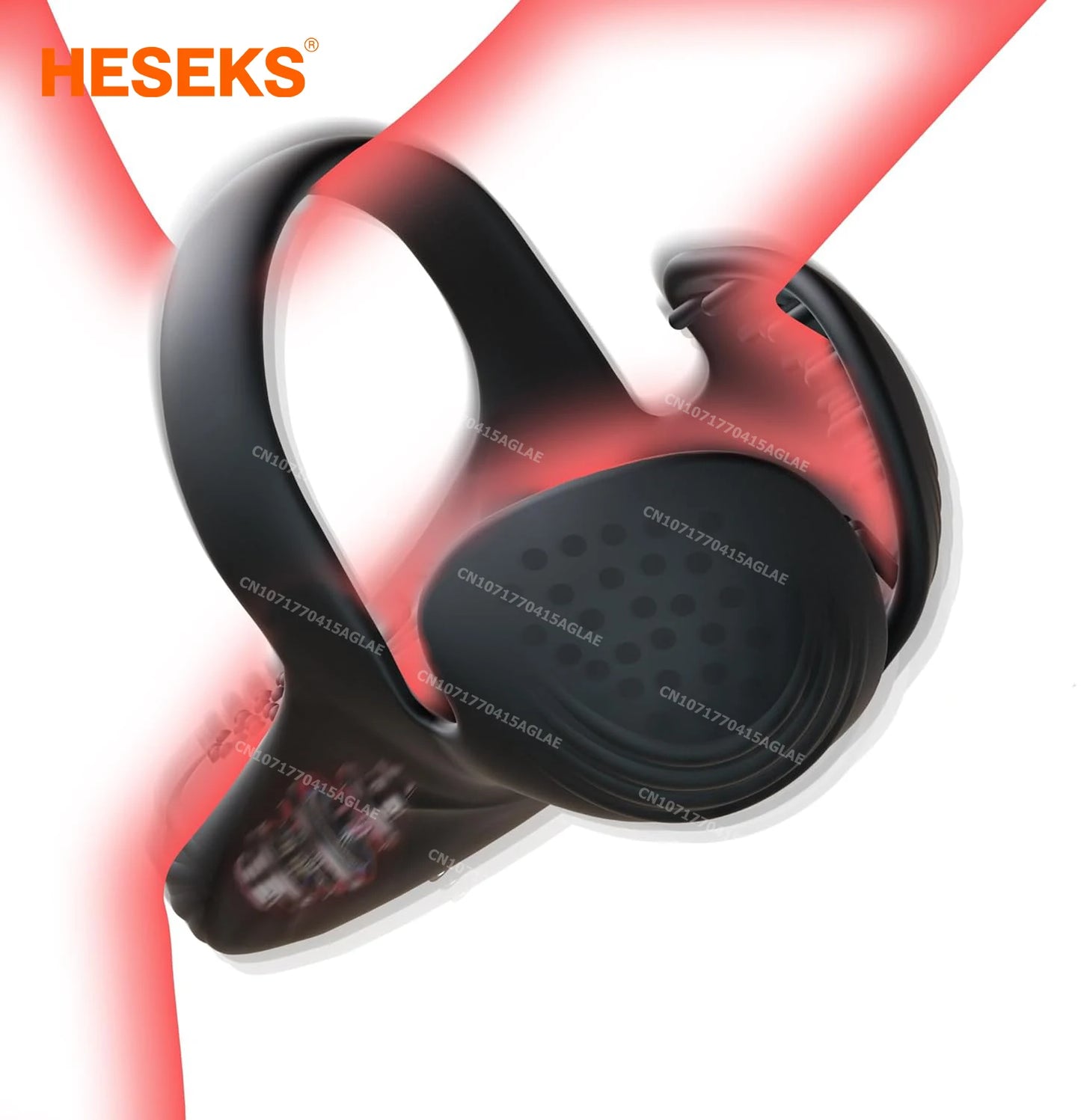 HESEKS Penis Cock Ring Vibrator Sex Toys for Men Testicle Stimulator with 10 Vibrations Male Adult Supplies Sexy Toy for Couples