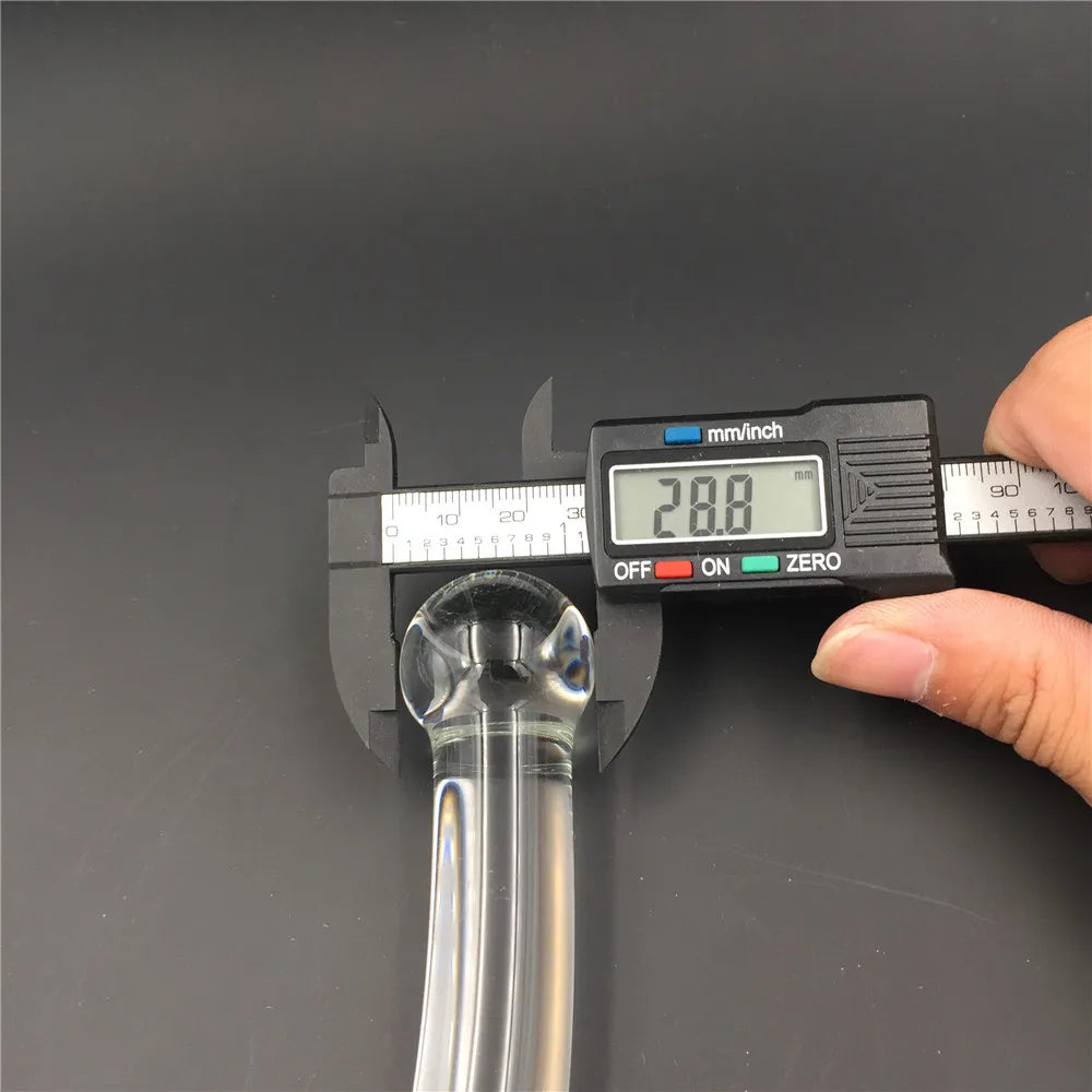 Glass Smooth Dildos Fake Penis Crystal Anal Beads Butt Plug Prostate Massager G Spot Female Masturbation Toys