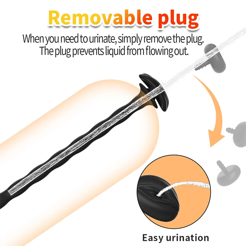 Male Hollow Penis Plug Soft Horse Eye Stimulator Masturbator Sex Toys Urethra Dilator Adult Sex Toy For Men Gay Prostate Massage