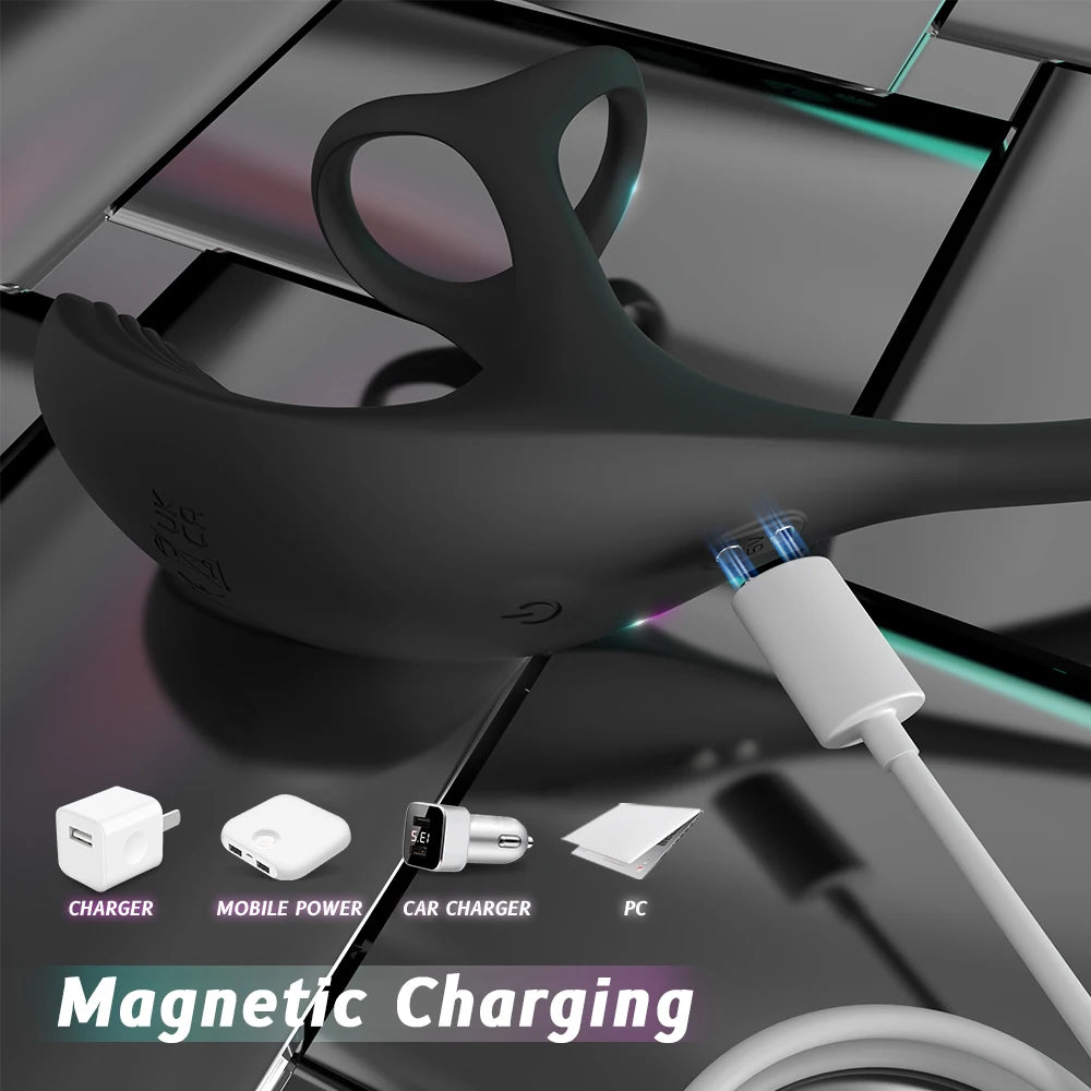 Sex Toy Prostate Massager Vibrator with Vibrating Cock Ring Taint Stimulator Anal Butt Plug Dildo Adult Sex Toys for Men Gay