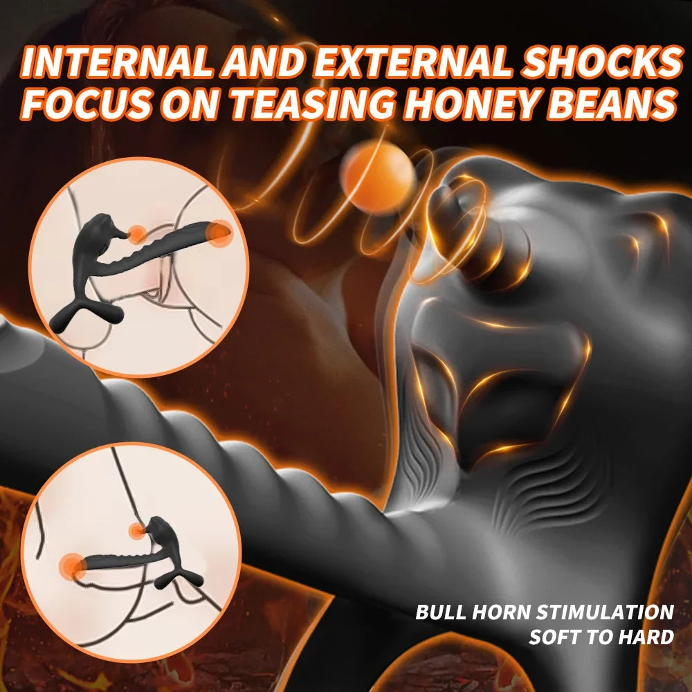 Cock Ring Sex Toy for Man Penis Exerciser Prostate Orgasm Remote Control Vibrator Gay Cock Ring Adult Toys Cock Rings