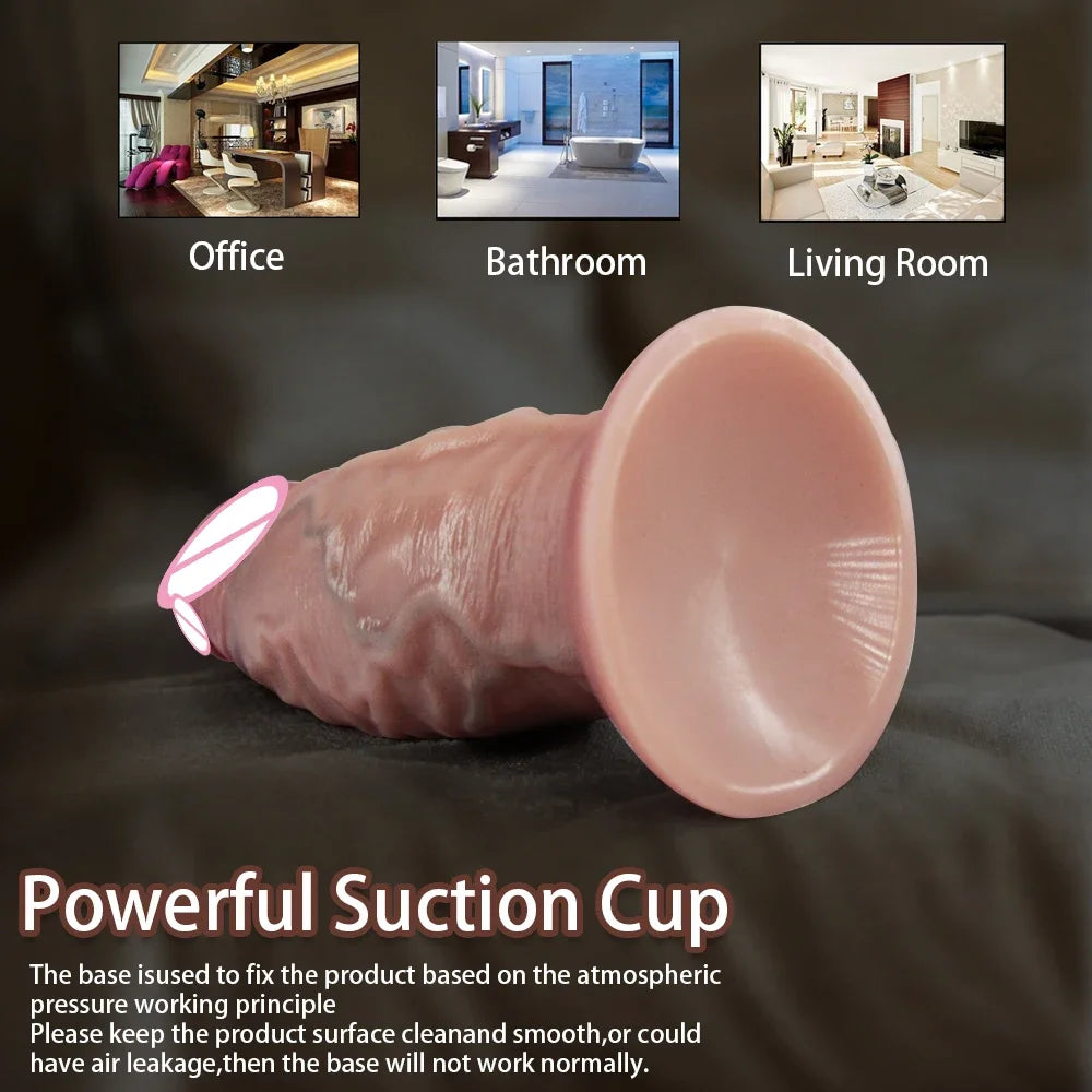 S/M/L Dildo Big Dick Female Anal Vagina Masturbation Soft Skin Feel Penis Prostate G-spot Massage Anal Plug Sex Toys For Adult