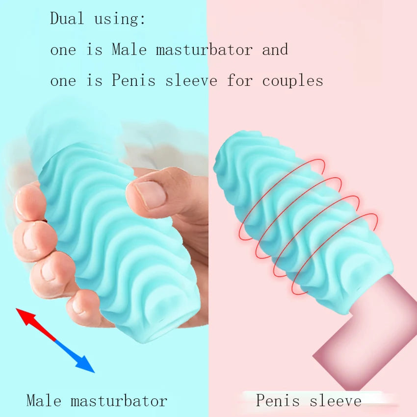 Male Masturbator Egg Erotic Toy for Adultl Silicone Penis Exercise Masturbation Cup Sex Toys for Men Protable Blowjob Sex Shop