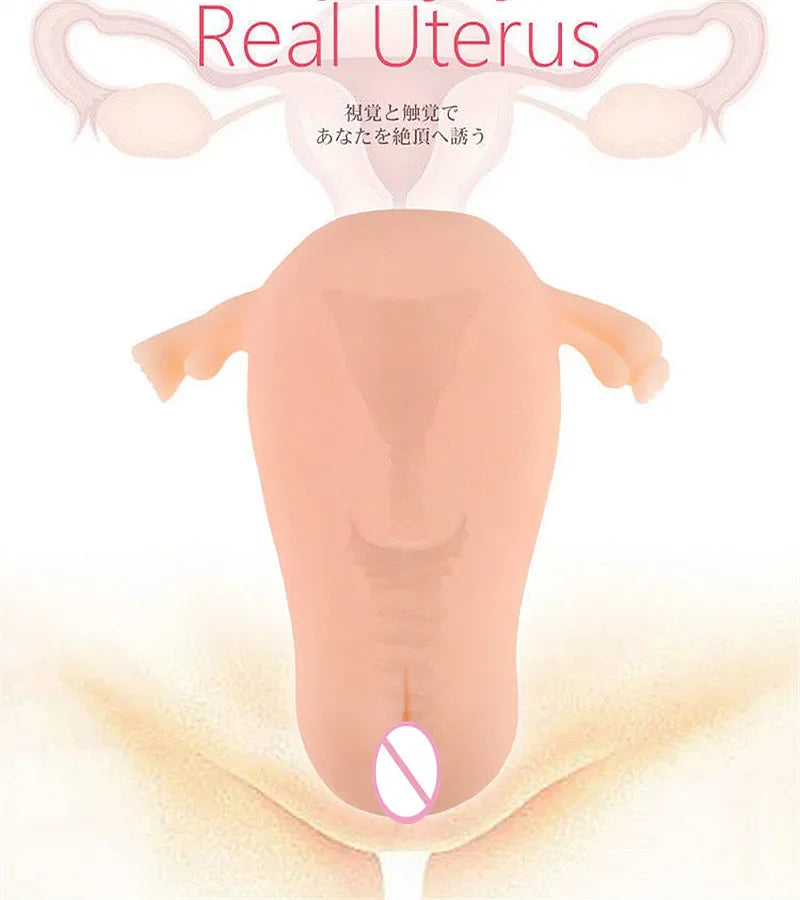 Male Masturbator Realistic Vagina Uterus Sex Toys For Men Pocket Pussy Masturbation No Vibrator Adults Sex Tool for Men