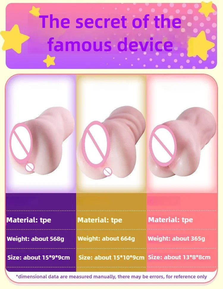 Masturbator for Men Real Sex Doll Sex Toy Anime Artificial Vagina Pocket Vagina Toy with Narrow Pussy Dick