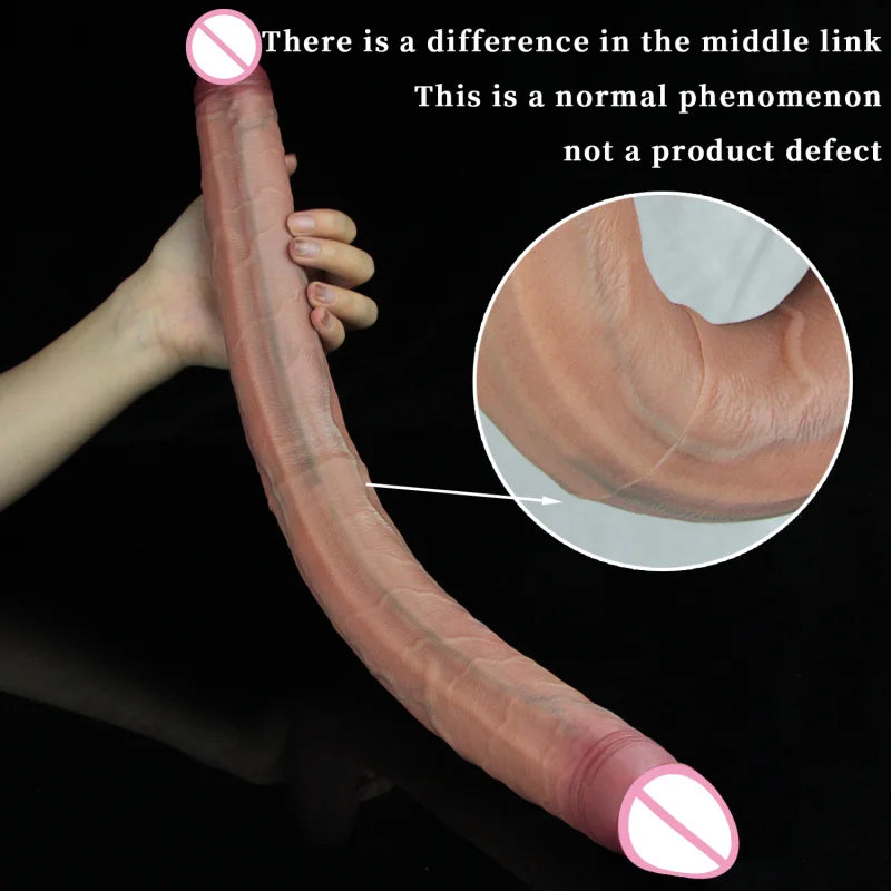 Realistic Long Dildos Double Head Dildo Anal Vaginal Stimulator Masturbator Sex Toy for Lesbian Couples Gay Men Adult Products