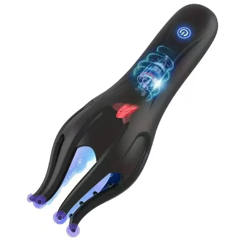 Male Masturbator Male Penis Vibrator for Mens with Tongue Licking Masterbater Adult Sex Toy for Couples Him Gay Women Pleasure
