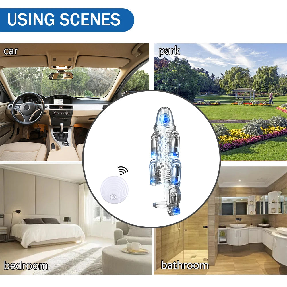 Sex Toy For Men Penis Vibrators Male Masturbation Adult Glans Trainer Male Delay Lasting Trainer 6 Powerful Bullet Vibrators