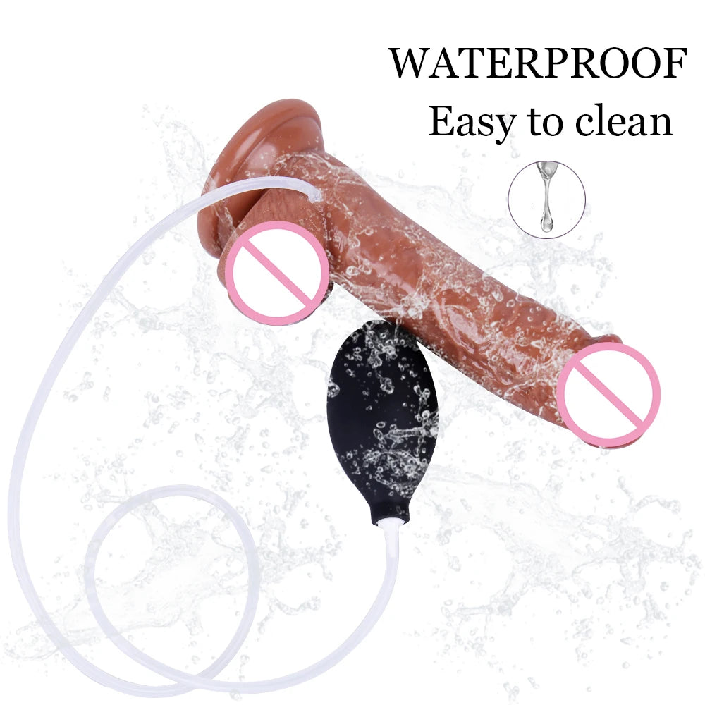 Squirting Ejaculating Dildo for Women Powerful Spray Water Silicone with Suction Cup Penis G-Spot Vagina Adult Sex Toys Big Dick