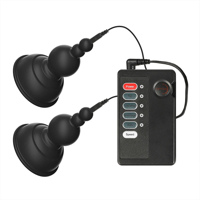 Powerful Breast Pump Sex Toy For Women Men Gay Electric Shock Pulse Breast Pump Vaginal Pump Electro Shock Orgasmic Masturbation