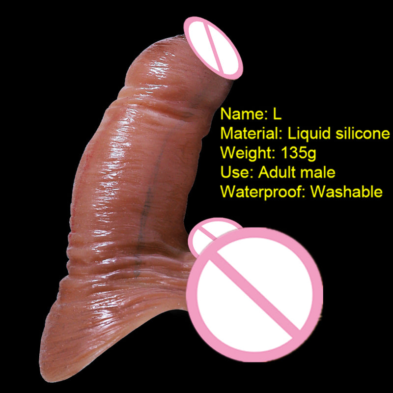 Male Penis Sleeve Sex toys Cock Extender Reusable Condoms Delay Ejaculation Penis Enlargement Silicone Sex Toy For Men Sex Shop