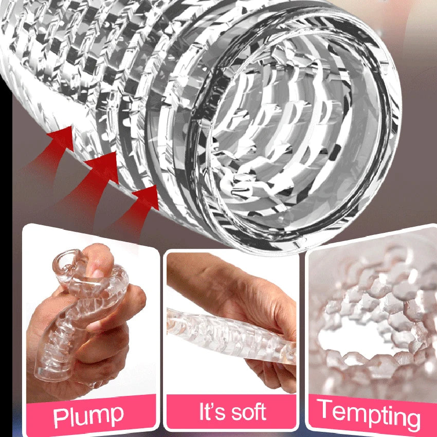 Male Masturbators Soft Pussy Sex Toys Real Vagina Adult Endurance Exercise Erotic Vacuum Pocket Masturbation Cup For Adult Men