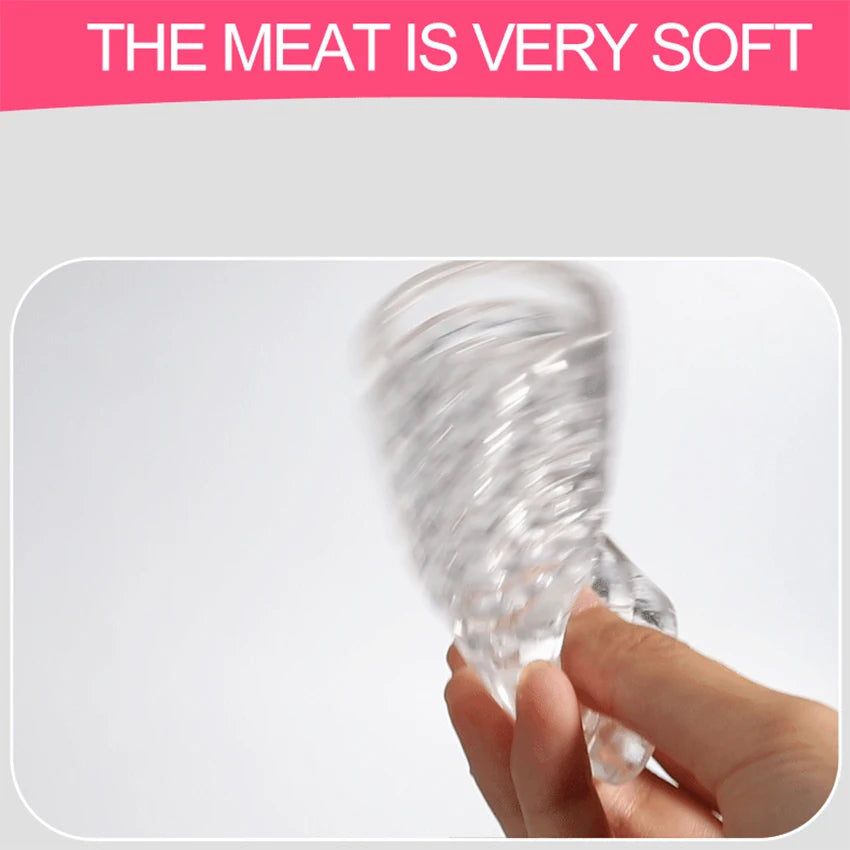 Male Masturbators Soft Pussy Sex Toys Real Vagina Adult Endurance Exercise Erotic Vacuum Pocket Masturbation Cup For Adult Men