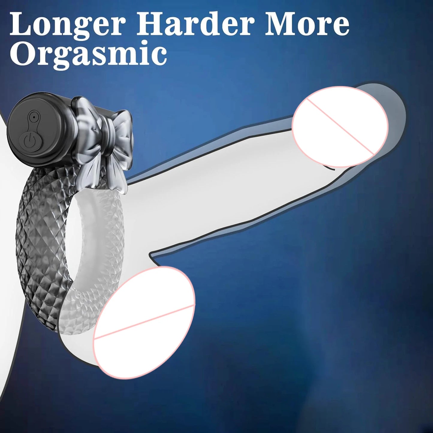 Vibrating Penis Ring Sex Toys for Men Silicone Cock Ring with Mini Vibrator Bullet Male Couple Sex Toy Delay Ejaculation