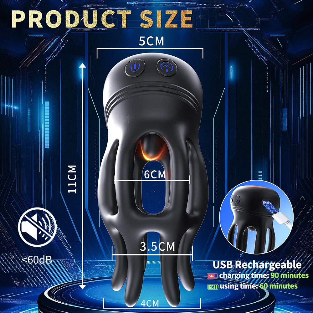 10 Frequency Vibrator Sex Toys For Men Male Masturbator Adult Toys Vibrator Glans Penis Training USB Charge Male Masturbator