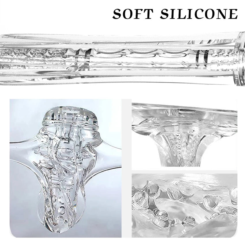 Male Masturbators Soft Pussy Sex Toys Real Vagina Adult Endurance Exercise Erotic Vacuum Pocket Masturbation Cup For Adult Men