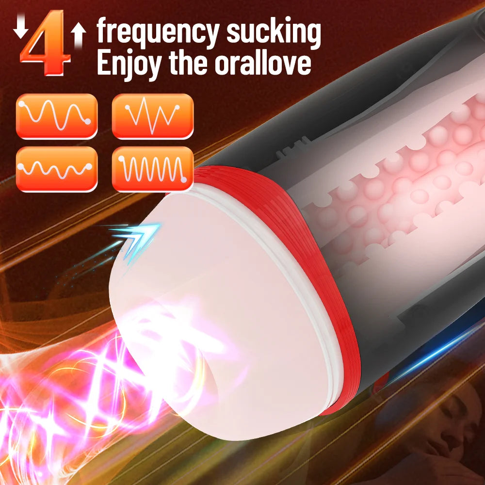 Penis Trainer Sucking Vibrator Automatic Male Masturbator Men’s Pocket Pussy Sexy Moaning Adult Sex Toy For Men Sexuale Juguete