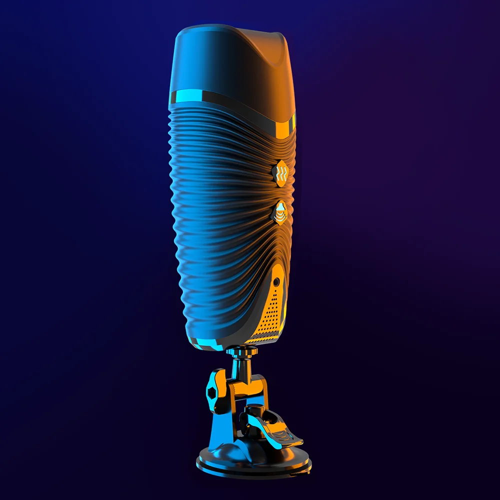 Automatic  Pocket Pussy Male Masturbator Simulated Labia Vagina Intelligent Voice Penis Trainer Bracket Adult Sex Toy For Men