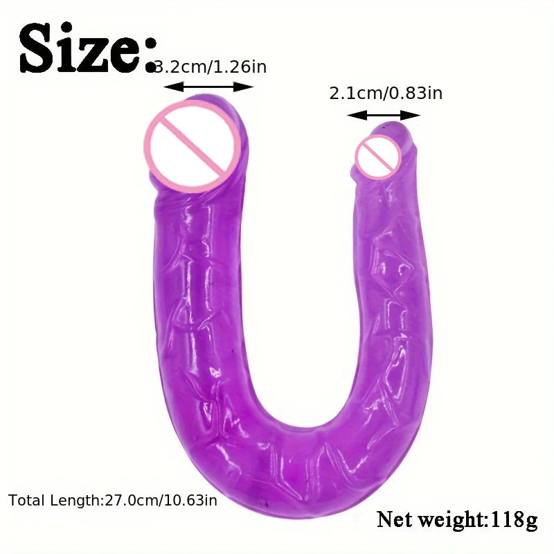 Double - Ended Realistic Dildo, Flexible Silicone Dual - Stimulation Toy for Couples & Solo Intimate Play Sex Toys