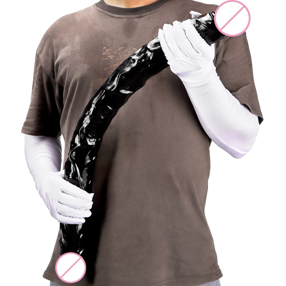 Double-headed Dick Simulated Dildo Rubber Penis Lesbian Pussy Dilated Penetration-anal Masturbation Sexy Adult Female But-pluk