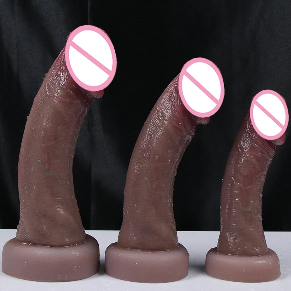Realistic Dildos Big Glans With Suction Cup Vagina Anal Sex Toys For Woman Strapon Soft Penis Butt Plug Adults Cock Masturbator
