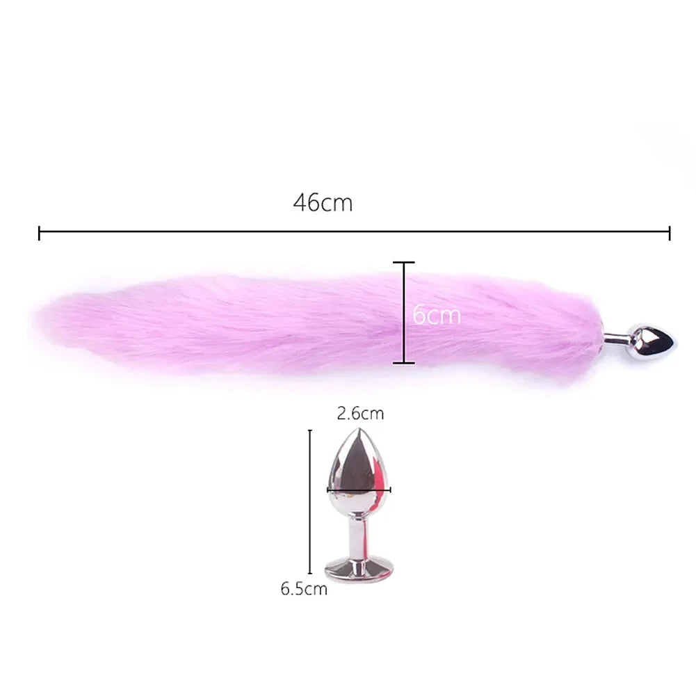 Sexy Foxtail Anal Plug Role Play BDSM Sex Toy Men's Prostate Massager Female Male Anal Plug 18+ Couple Flirting Adult Game Props