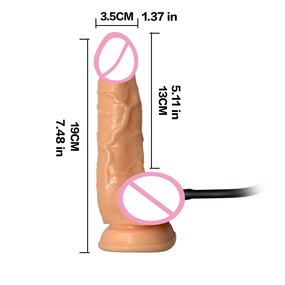 Realistic Inflatable Dildo for Women - Soft Fleshy Texture Adult Pleasure Toy
