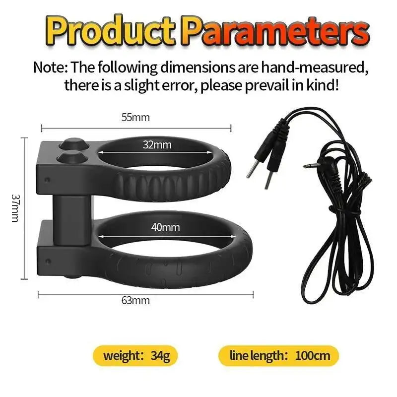 Electric Shock Penis Ring Sex Toy For Men Electro Stimulation Device Delay Ejaculation Bdsm Couple Play Enhancer Adult Gadget