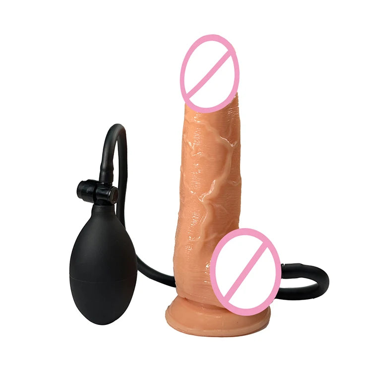 Realistic Inflatable Dildo for Women - Soft Fleshy Texture Adult Pleasure Toy