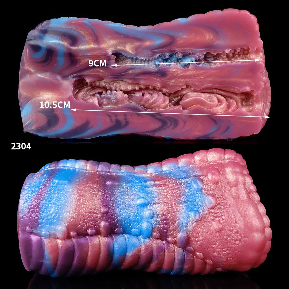 YOCY Men Masturbator Silicone Sex Toy For Adult 18+ Anal Vaginal Dual Channel Penis Stimulator Massager Pussy Fetish