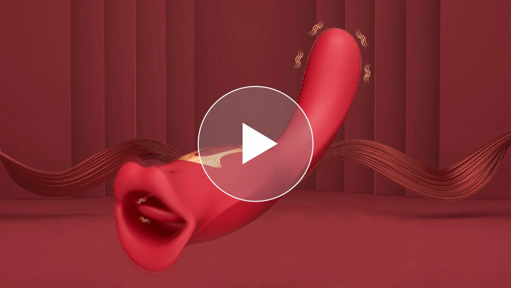 Sucking Licking Dildo Vibrator Female Tongue Telescopic Dildos G-spot Clitoris Nipple Stimulator Female Female Masturbation 18+