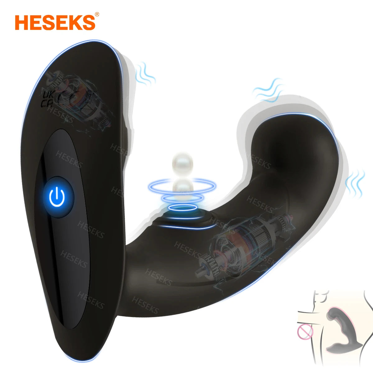 HESEKS Prostate Massager Vibrator Anal Plug Sex Toy for Men Dildo   Vibrating Butt Plug Male Masturbator Adult Goods Couples
