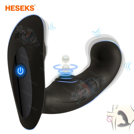 HESEKS Prostate Massager Vibrator Anal Plug Sex Toy for Men Dildo   Vibrating Butt Plug Male Masturbator Adult Goods Couples
