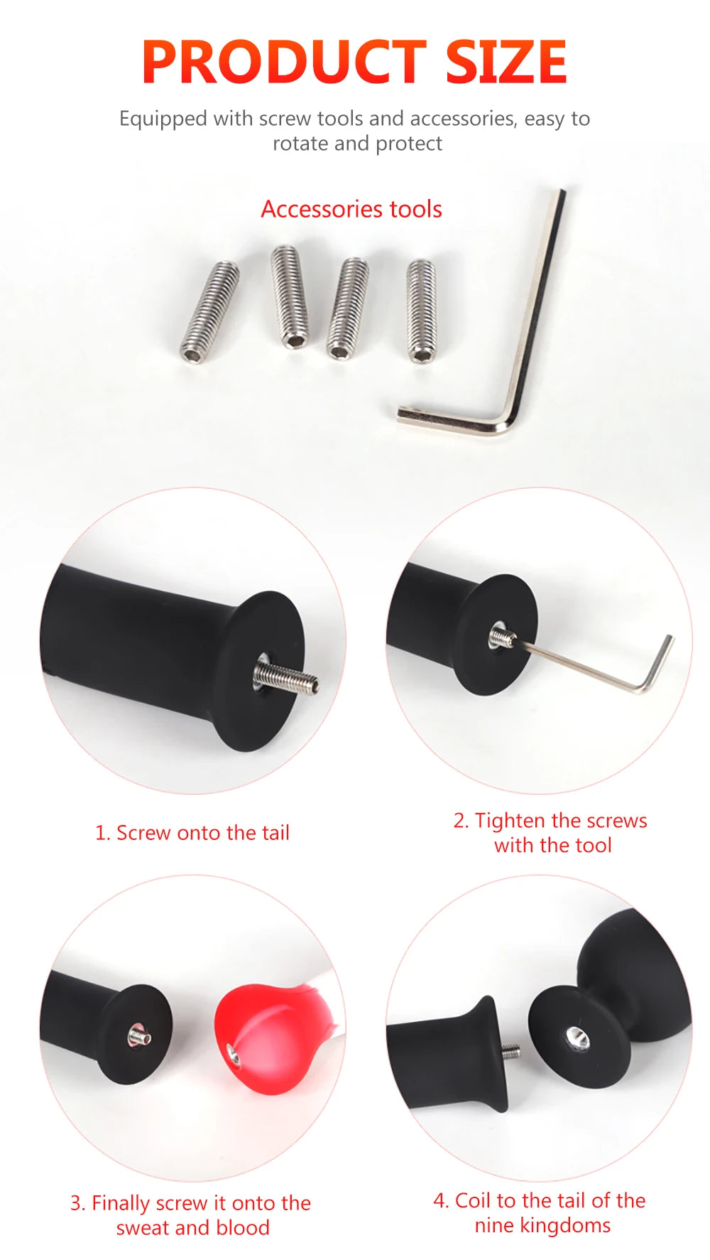 Dog Dildo With Silicone Butt Plug Long Tail Cosplay BDSM Adult Sex Games Long Anal Plug Animal Dildos For Women Penis Buttplug