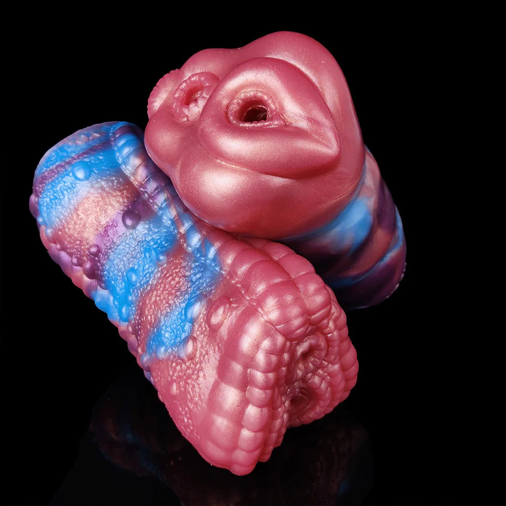 YOCY Men Masturbator Silicone Sex Toy For Adult 18+ Anal Vaginal Dual Channel Penis Stimulator Massager Pussy Fetish