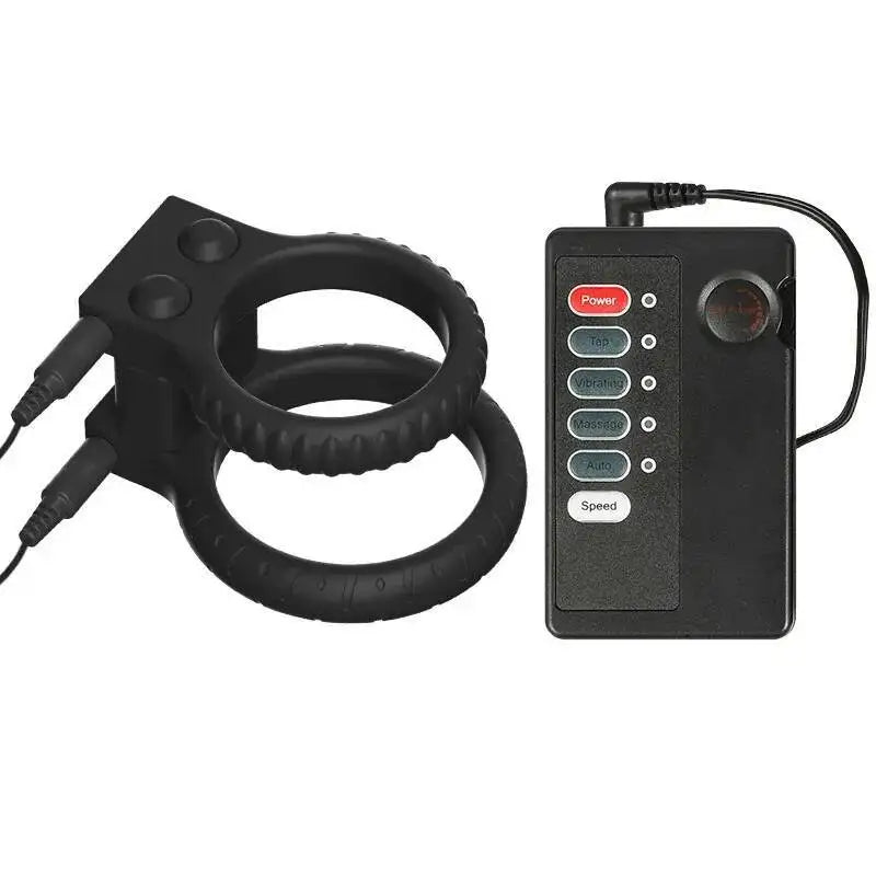 Electric Shock Penis Ring Sex Toy For Men Electro Stimulation Device Delay Ejaculation Bdsm Couple Play Enhancer Adult Gadget