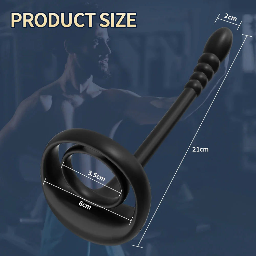 Masturbastion Toy Prostate Vibrator APP Control Testicle Massager Anal Butt Plug Cock Penis Ring Male Cocking for Men Sex Toys