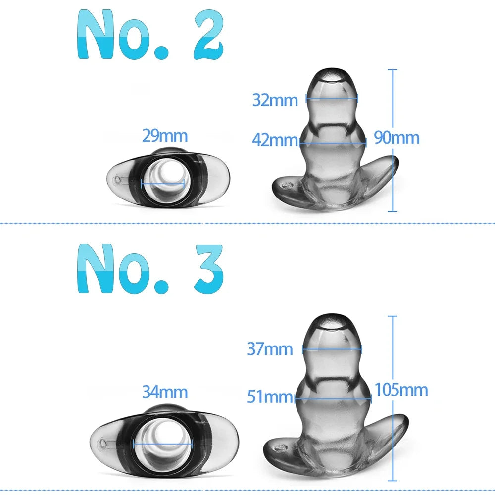 Sex Toys For Woman Men Gay Adult Products Hollow Dildo Anus Butt Plug Anal Dilator Enema Prostate Massager