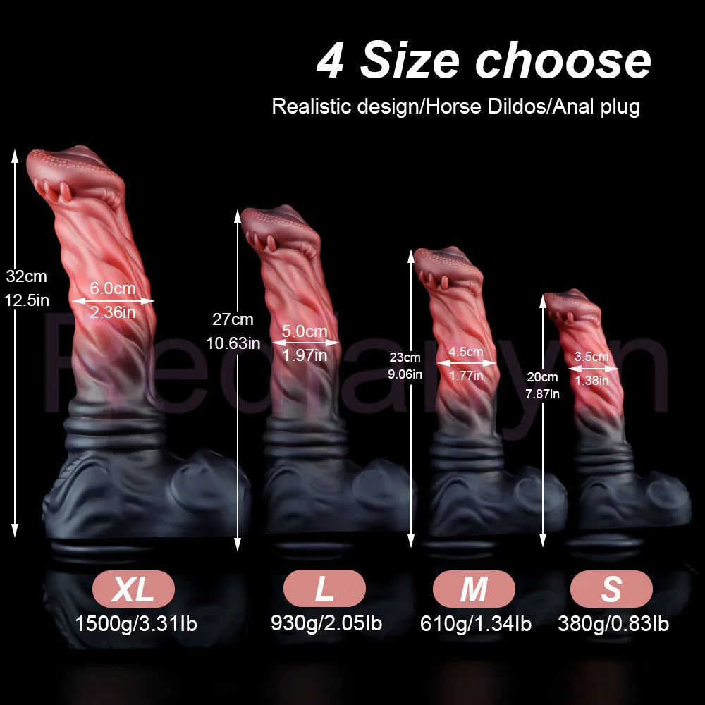 Huge Horse Realistic Dildos Sex Toy Women 18+ G-spot Masturbation Animal Penis Silicone Fake Dick for Butt Plug Anal Dilation